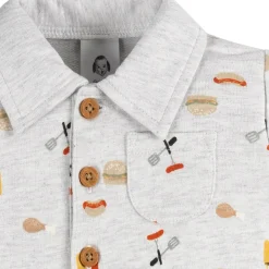 Baby Boys Barbeque Collared Romper