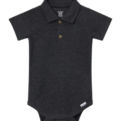 Baby Boys Black Polo Bodysuit