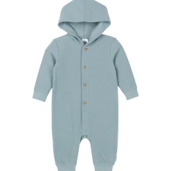 Baby Boys Blue Hooded Romper