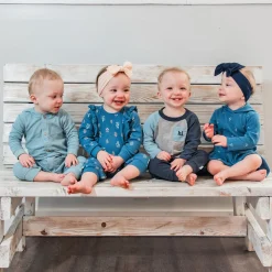 Baby Boys Blue Hooded Romper
