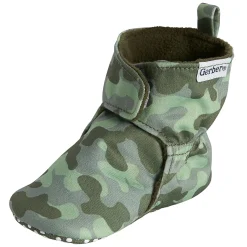 Baby Boys Green Camo Soft Booties