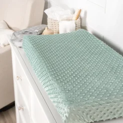 Baby Boys Green Dotted Changing Pad Cover