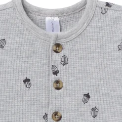 Baby Boys Grey Heather Acorn Slouch Romper