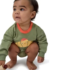 Baby Boys Legendary Rolls Sweatshirt Bubble Romper