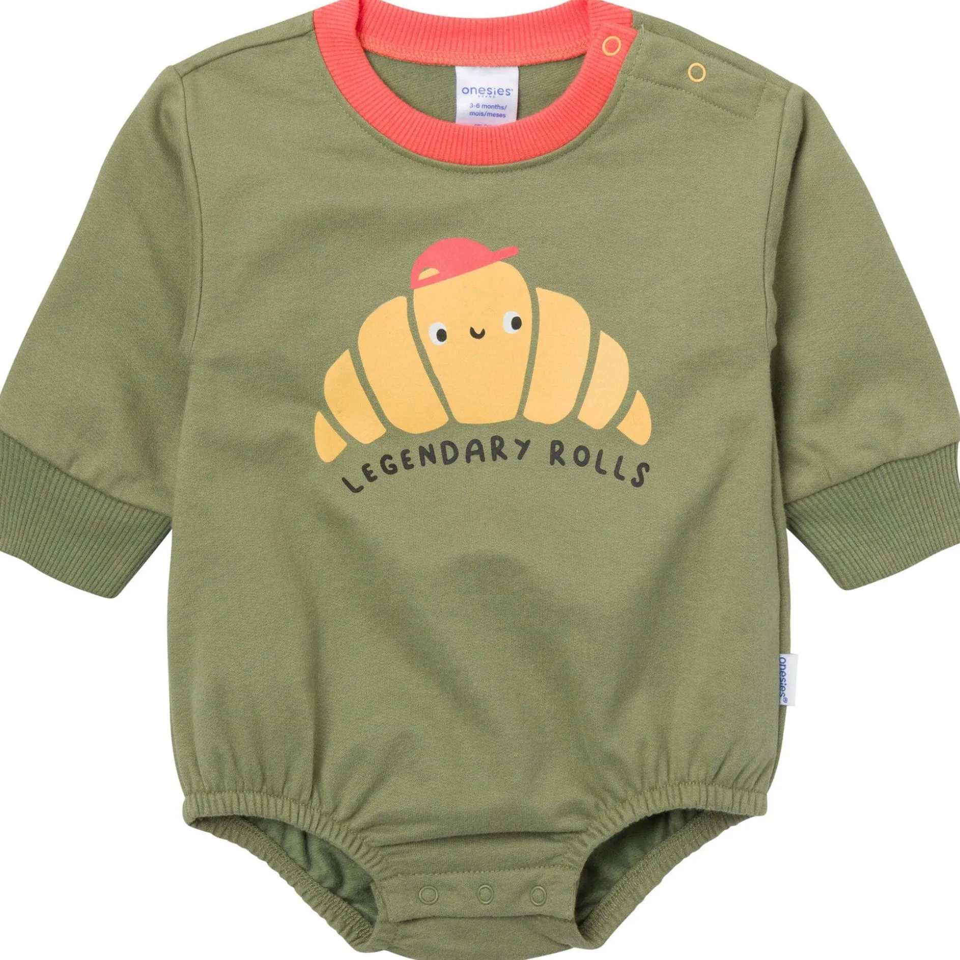 Baby Boys Legendary Rolls Sweatshirt Bubble Romper