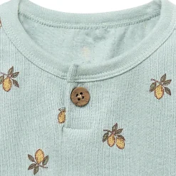 Baby Boys Lemon Henley Drop Shoulder Top