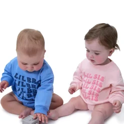 Baby Boys Lil' Bro Sweatshirt Bubble Romper