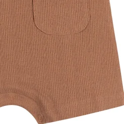 Baby Boys Mocha Henley Romper