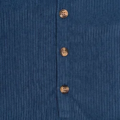 Baby Boys Navy Sherpa Collar Corduroy Romper