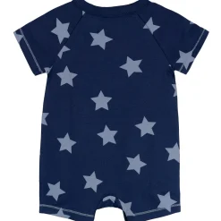 Baby Boys Navy Stars Kangaroo Pocket Romper