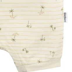 Baby Boys Palm Tree Stripe Collared Romper