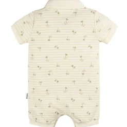Baby Boys Palm Tree Stripe Collared Romper