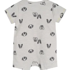 Baby Boys Puppy Dog Faces Short Sleeve Romper