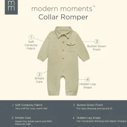 Baby Boys Sage Corduroy Romper