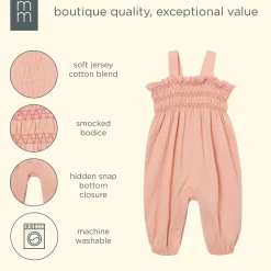 Baby Girls Almost Apricot Long Leg Romper
