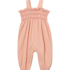 Baby Girls Almost Apricot Long Leg Romper