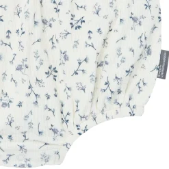 Baby Girls Blue Ditsy Ruffle Bubble Romper