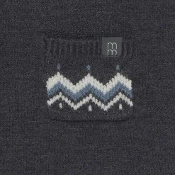 Baby Girls Dark Grey Heather Fair Isle Viscose Sweater Dress