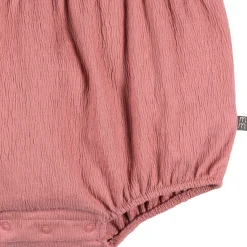 Baby Girls Dusty Rose Lace Ruffle Bubble Romper