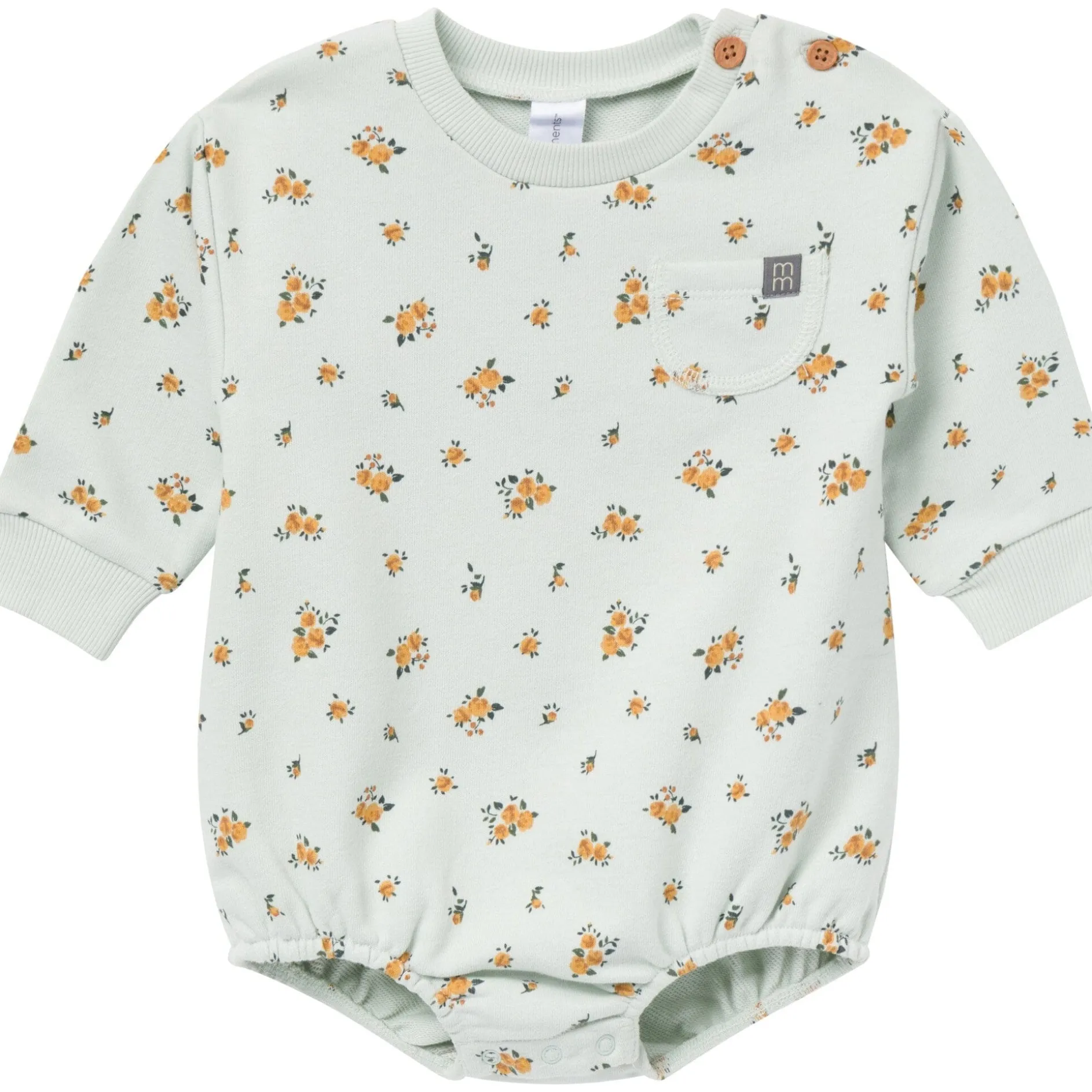 Baby Girls Fall Roses Bubble Romper