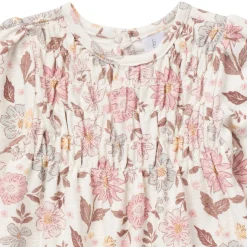 Baby Girls Flower Blossoms Smocked Long Leg Romper