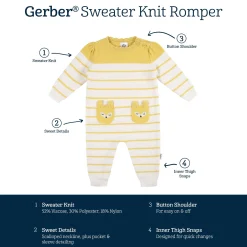 Baby Girls Fox Sweater Knit Romper