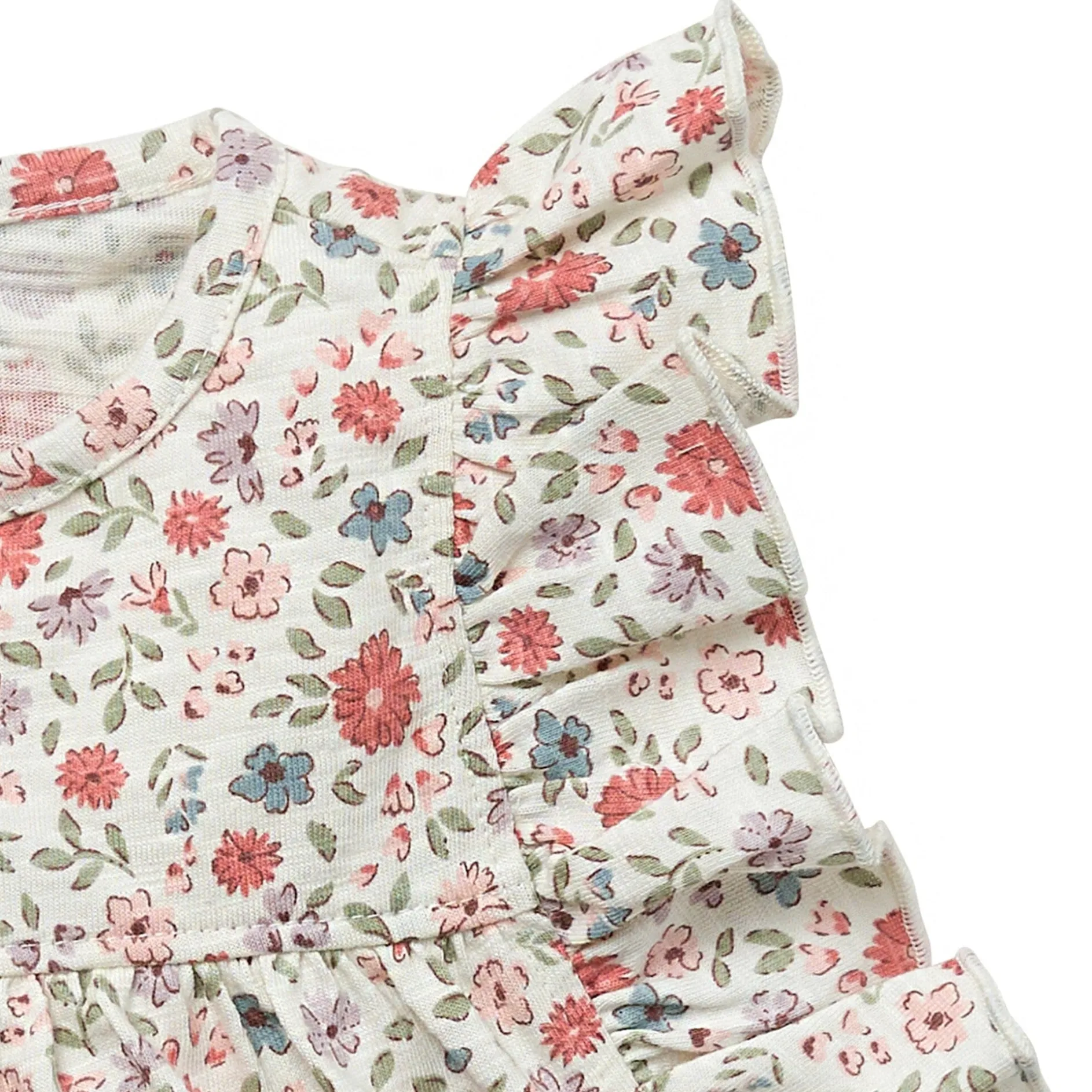 Baby Girls Garden Ruffle Sleeve Top