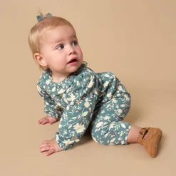 Baby Girls Heritage French Floral Ruffle Collar Romper