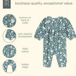 Baby Girls Heritage French Floral Ruffle Collar Romper