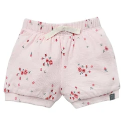Baby Girls Light Pink Floral Cuffed Shorts