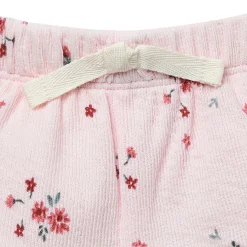 Baby Girls Light Pink Floral Cuffed Shorts
