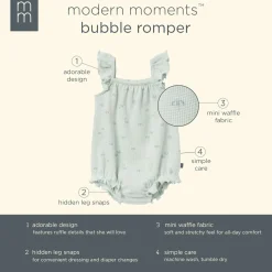 Baby Girls Light Sky Beach Umbrella Bubble Romper