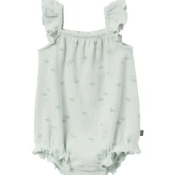 Baby Girls Light Sky Beach Umbrella Bubble Romper