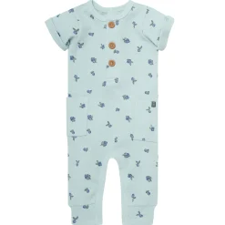 Baby Girls Light Sky Blueberry Short Sleeve Long Leg Romper