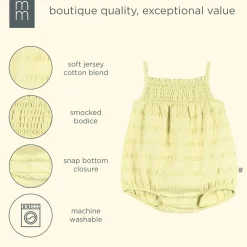 Baby Girls Light Yellow Bubble Romper
