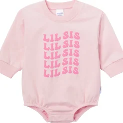 Baby Girls Lil' Sis Sweatshirt Bubble Romper