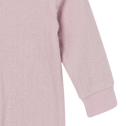 Baby Girls Mauve Hooded Romper