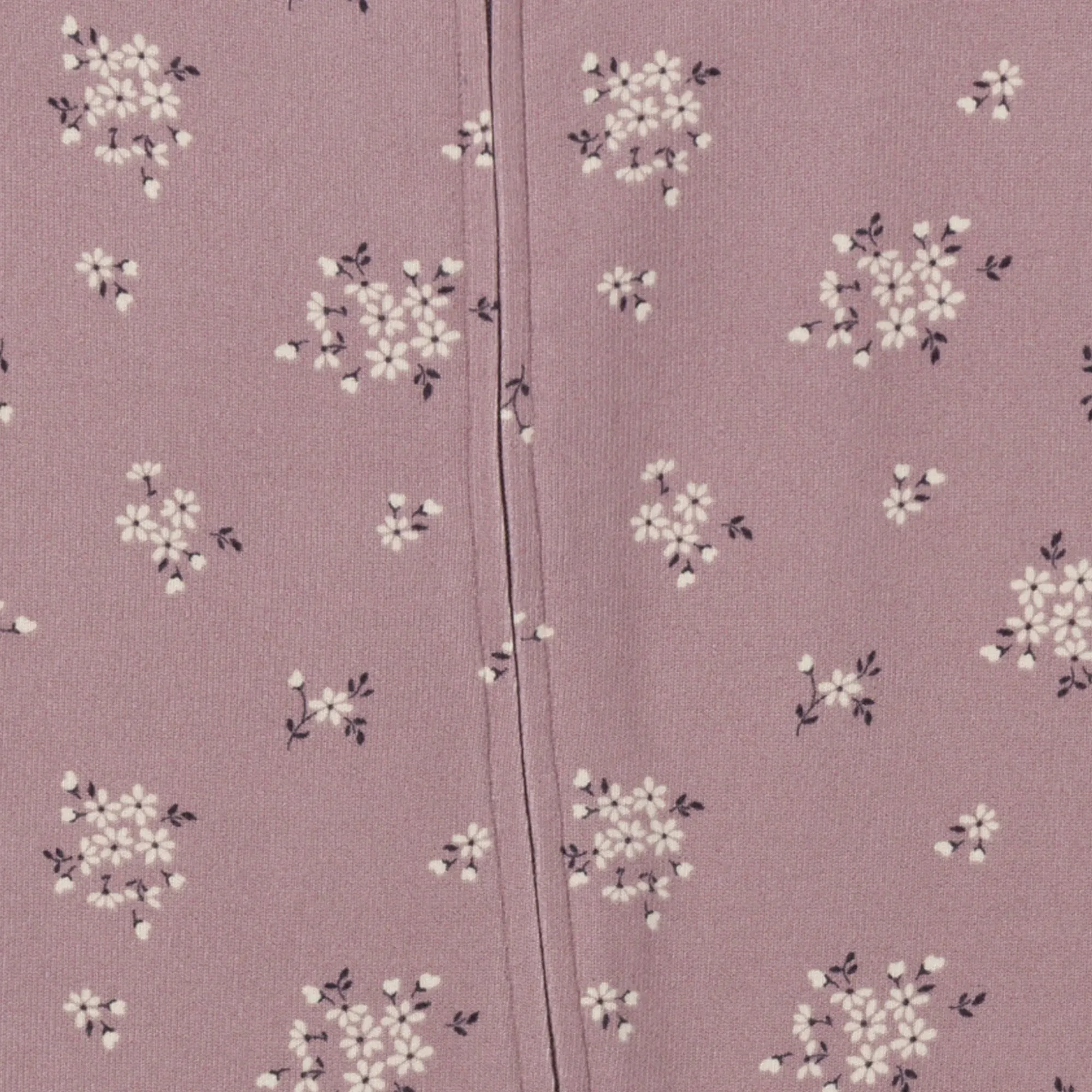 Baby Girls Medium Lilac Posies Hacci Footless Pajamas