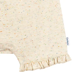 Baby Girls Oatmeal Speckle Sleeveless Ruffle Romper