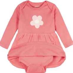 Baby Girls Pink Flower Bodysuit Dress