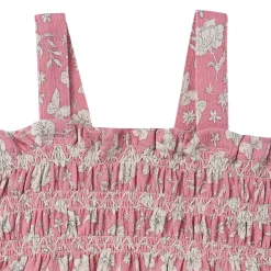 Baby Girls Pink Flower Long Leg Romper