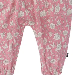 Baby Girls Pink Flower Long Leg Romper