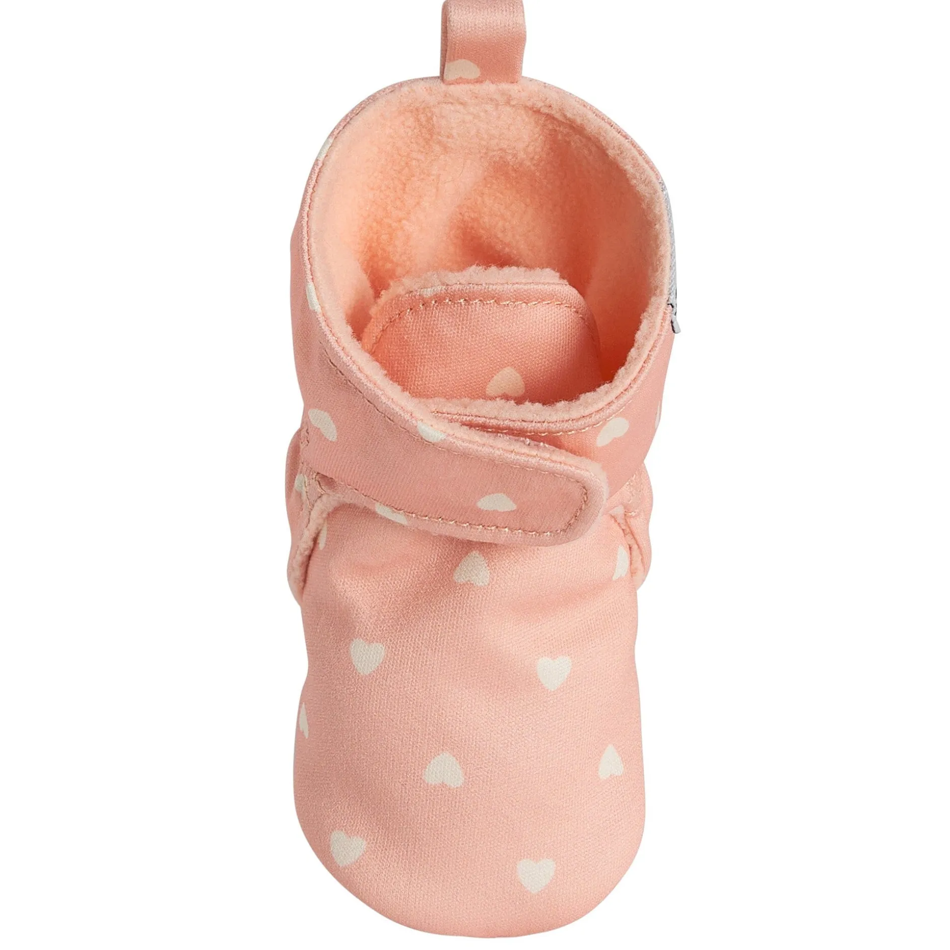 Baby Girls Pink Hearts Soft Booties