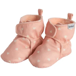 Baby Girls Pink Hearts Soft Booties