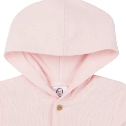 Baby Girls Pink Hooded Romper