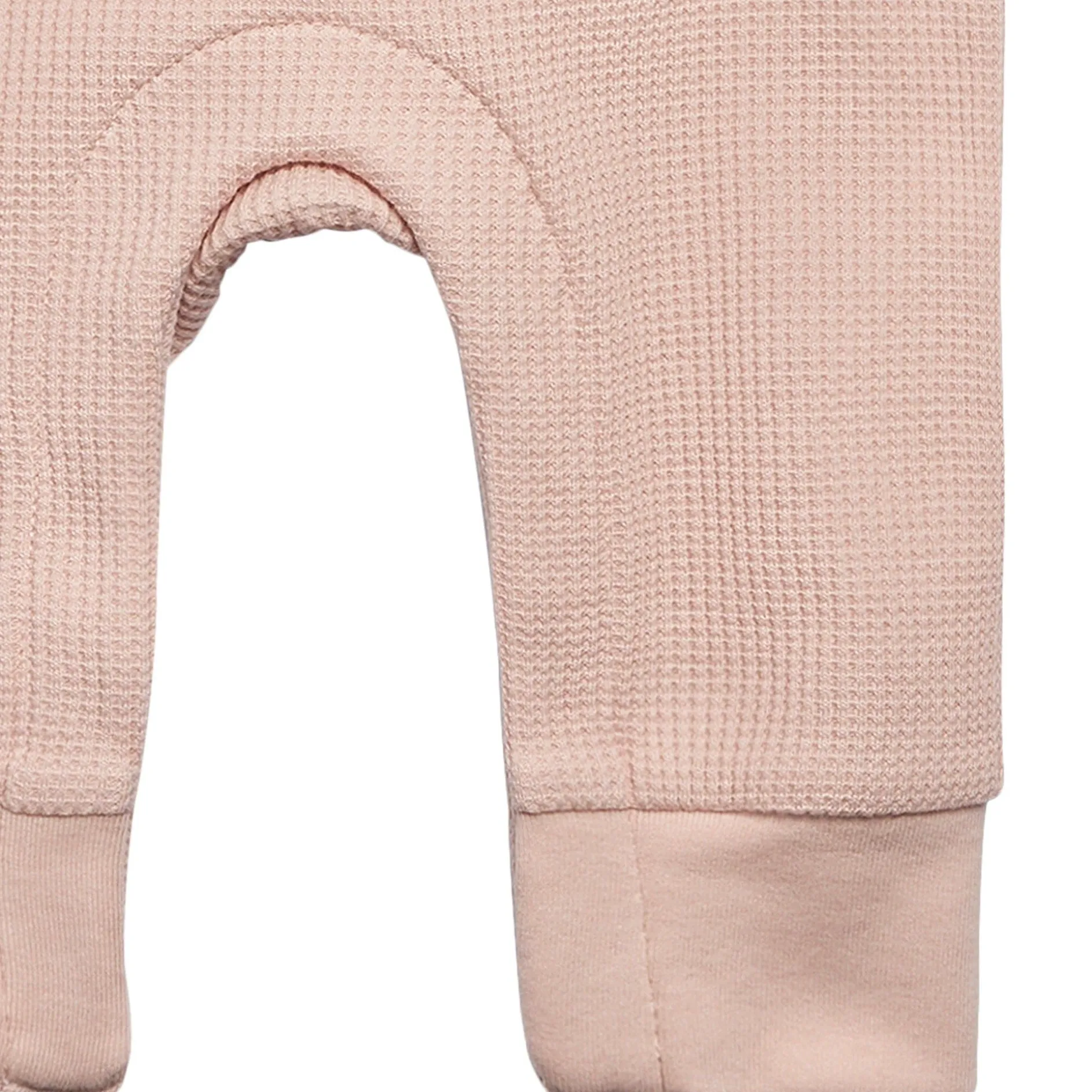 Baby Girls Pink Kangaroo Pocket Viscose Waffle Romper