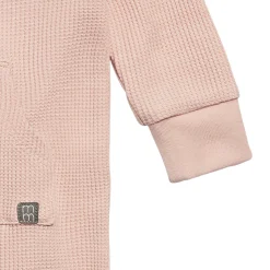 Baby Girls Pink Kangaroo Pocket Viscose Waffle Romper