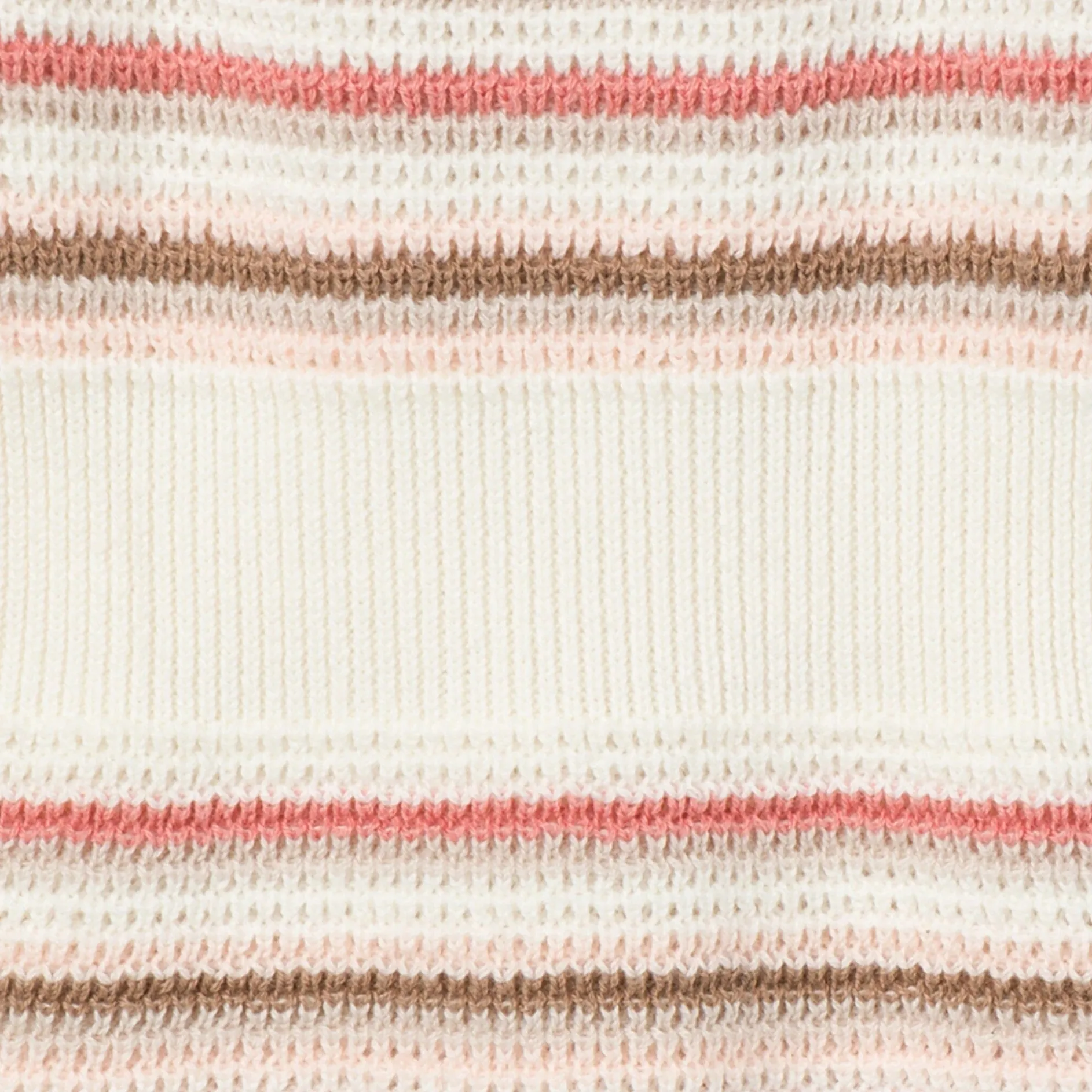 Baby Girls Pink Stripe Crochet Sunsuit Romper