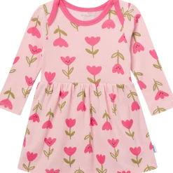 Baby Girls Pink Tulips Bodysuit Dress