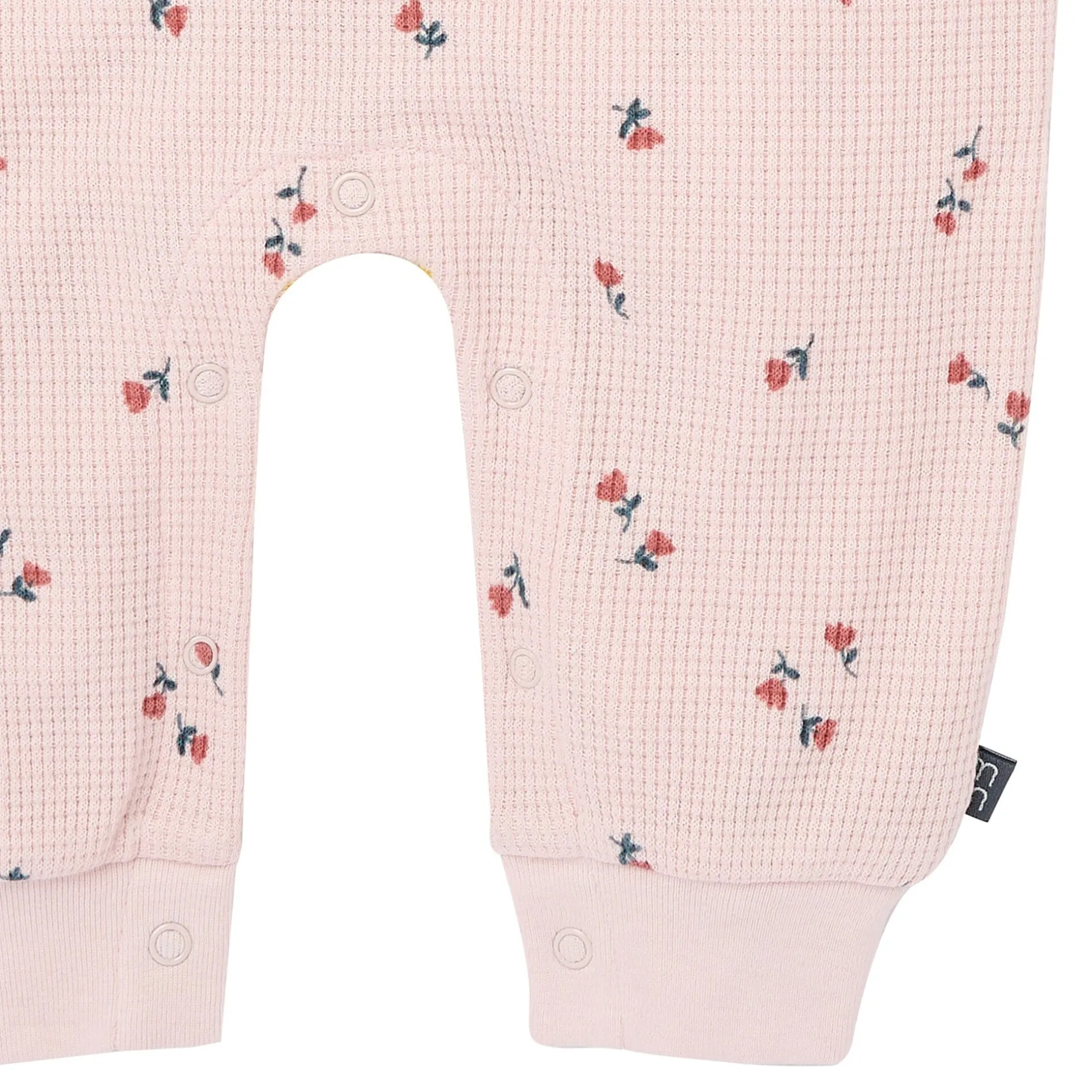 Baby Girls Pink Tulip Waffle Slouch Romper